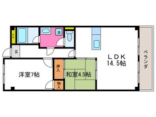 ハイツ桂Ｂの物件間取画像